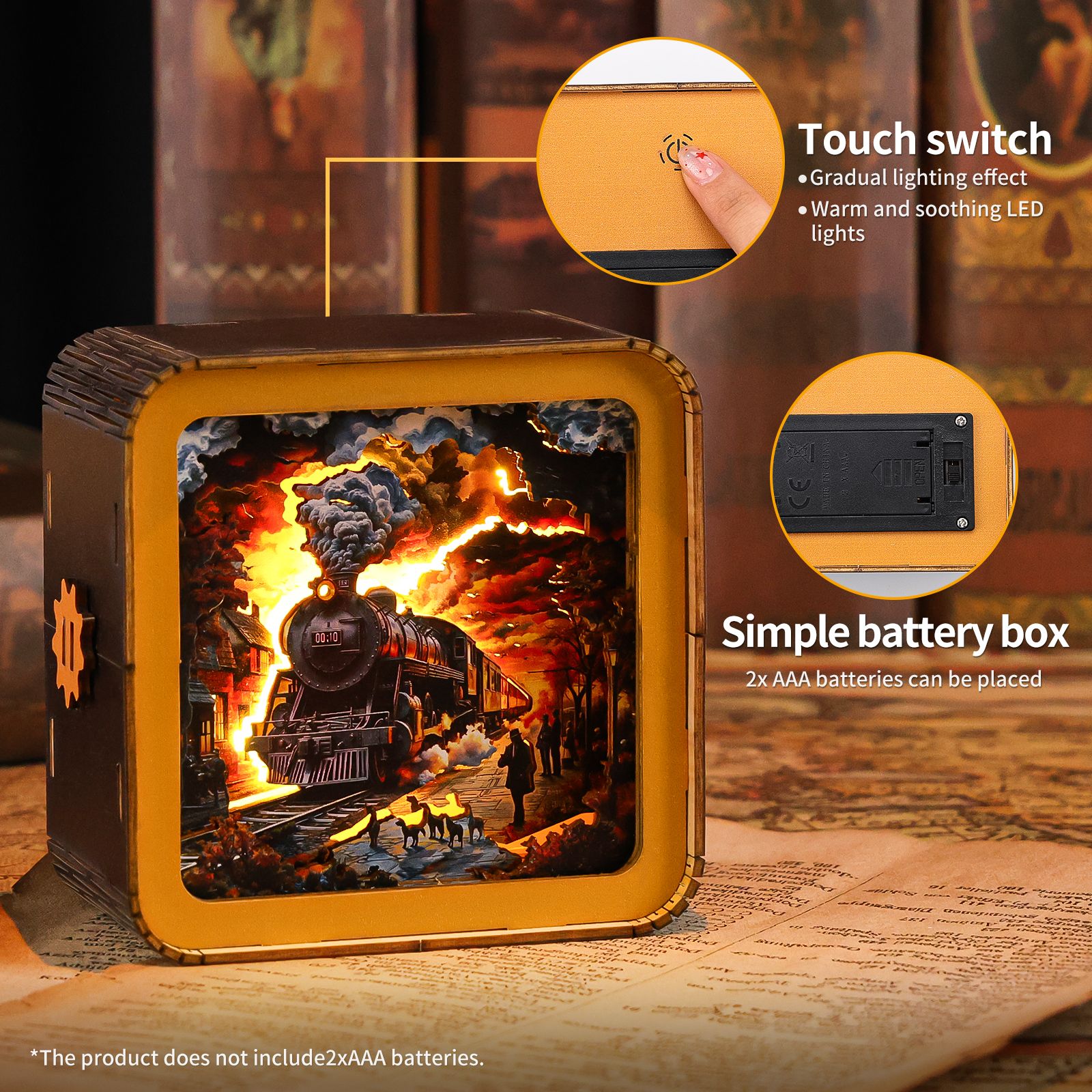 3D Wooden Puzzle Night Light