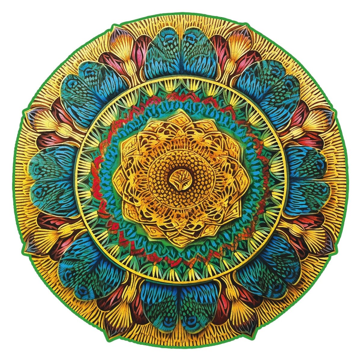 Vintage Mandala Wooden Jigsaw Puzzle - KAAYEE Puzzle