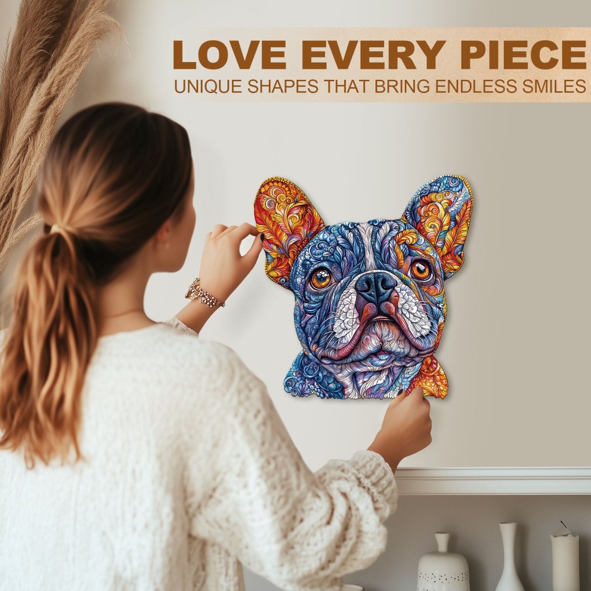 Vivid Bulldog Wooden Jigsaw Puzzle - KAAYEE Puzzle