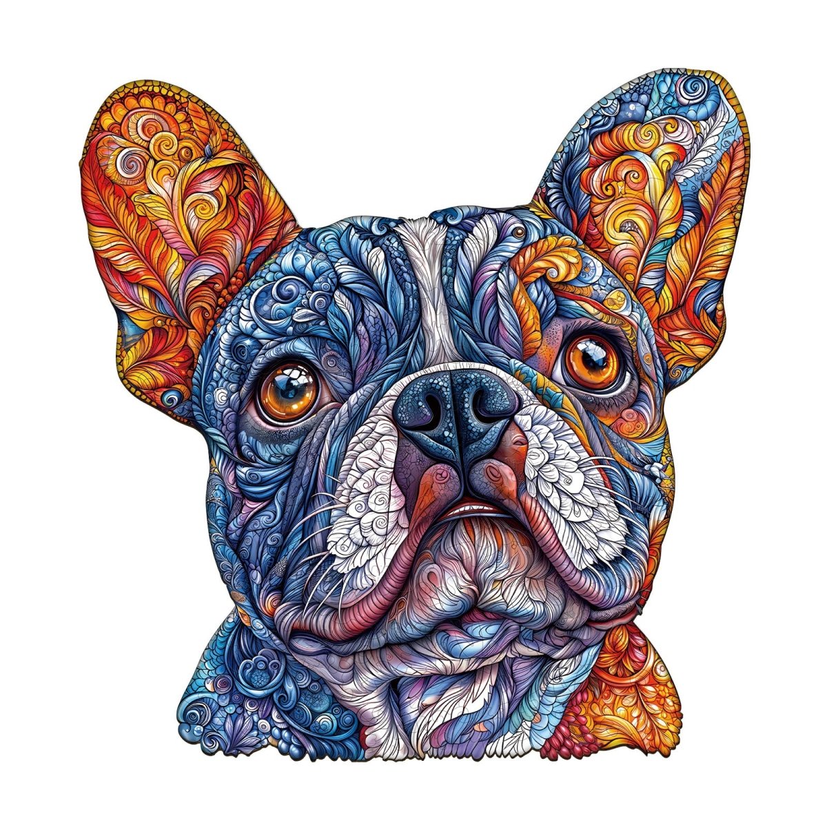Vivid Bulldog Wooden Jigsaw Puzzle - KAAYEE Puzzle