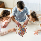 Warm Parent - Child Lion Wooden Jigsaw Puzzle - KAAYEE Puzzle