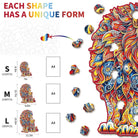 Warm Parent - Child Lion Wooden Jigsaw Puzzle - KAAYEE Puzzle