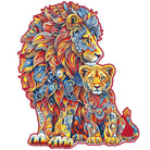 Warm Parent - Child Lion Wooden Jigsaw Puzzle - KAAYEE Puzzle