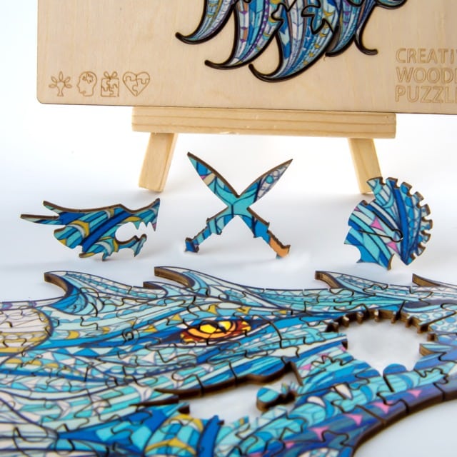 WARRIOR GRAGON Wooden Jigsaw Puzzle - KAAYEE Puzzle