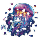 Watercolor Jellyfish Wooden Jigsaw Puzzle - KAAYEE Puzzle