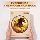 Wheatfield Gallop Wooden Jigsaw Puzzle - KAAYEE Puzzle