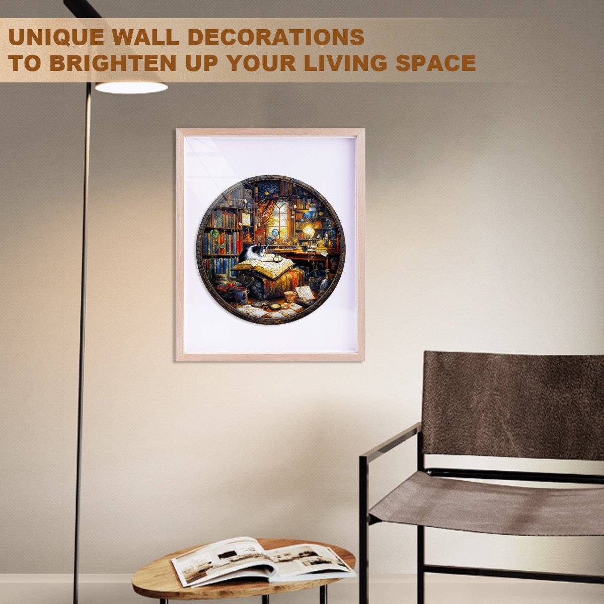 Whiskers Library - 1 Wooden Jigsaw Puzzle - KAAYEE Puzzle