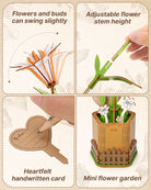 White Lily DIY Wooden Flower - KAAYEE Puzzle