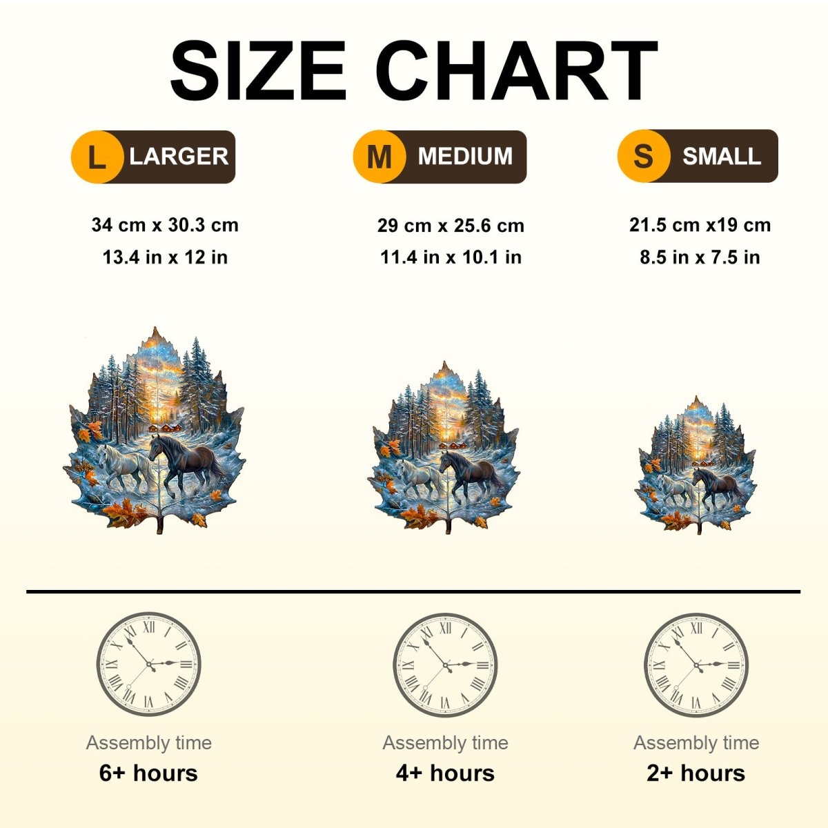 Winter of the stallion Wooden Jigsaw Puzzle - KAAYEE Puzzle