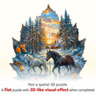 Winter of the stallion Wooden Jigsaw Puzzle - KAAYEE Puzzle