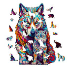 WOLF FAMILY Wooden Jigsaw Puzzle - KAAYEE Puzzle