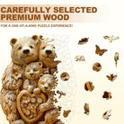 Woodcarve bear family Wooden Jigsaw Puzzle - KAAYEE Puzzle