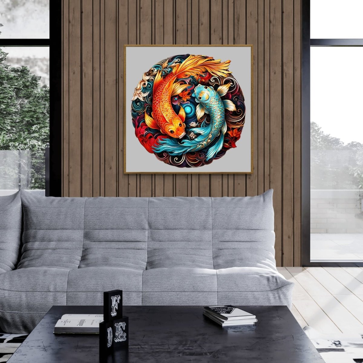 Yin Yang Fish Wooden Jigsaw Puzzle - KAAYEE Puzzle