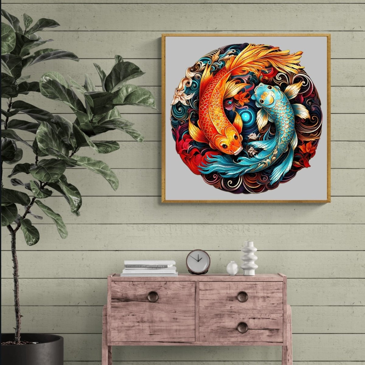 Yin Yang Fish Wooden Jigsaw Puzzle - KAAYEE Puzzle