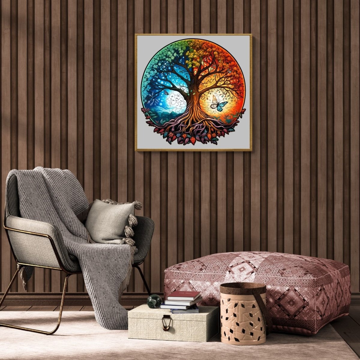YIN YANG TREE OF LIFE 7 Wooden Jigsaw Puzzle - KAAYEE Puzzle