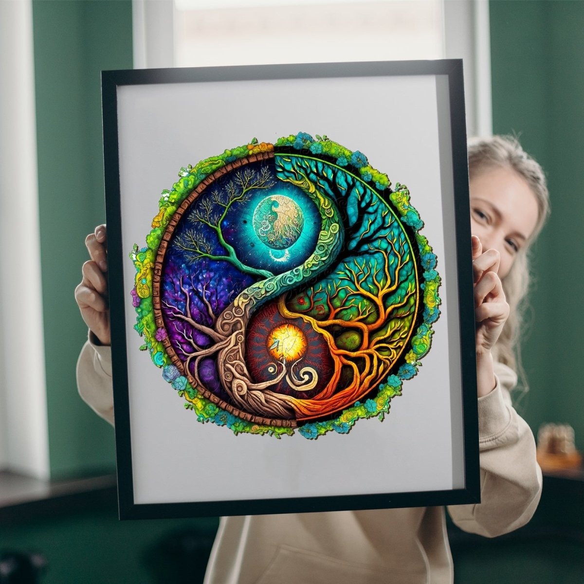 Yin Yang Tree of Life Wooden Jigsaw Puzzle - KAAYEE Puzzle