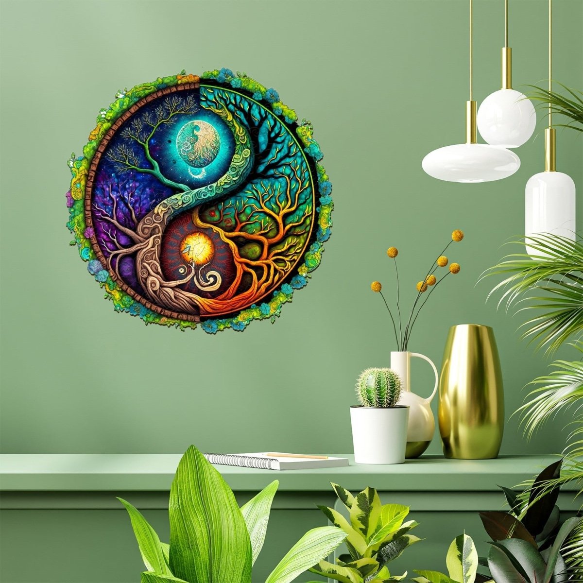 Yin Yang Tree of Life Wooden Jigsaw Puzzle - KAAYEE Puzzle