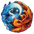 YinYang Dragon and Phoenix Wooden Jigsaw Puzzle - KAAYEE Puzzle