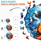 YinYang Dragon and Phoenix Wooden Jigsaw Puzzle - KAAYEE Puzzle