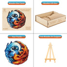 YinYang Dragon and Phoenix Wooden Jigsaw Puzzle - KAAYEE Puzzle
