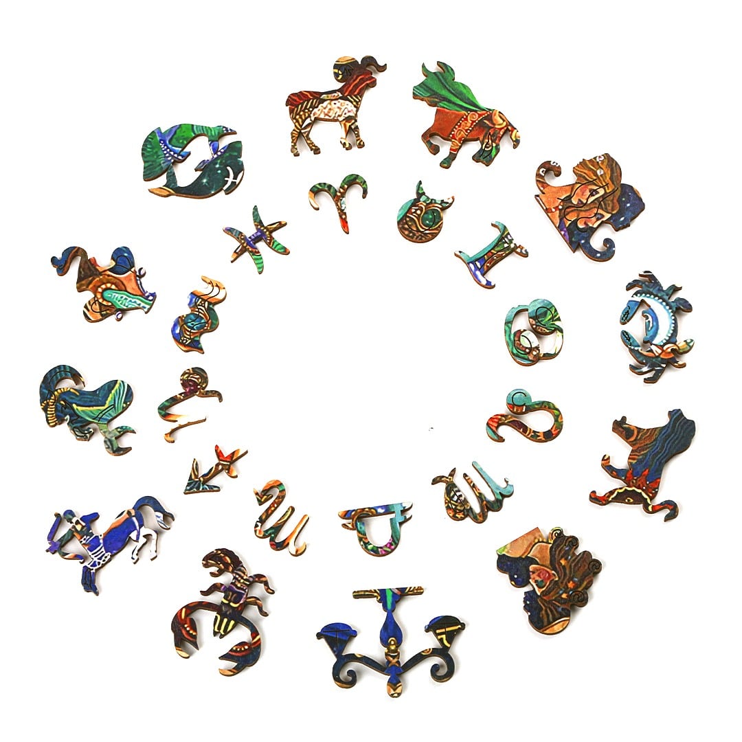 ZODIAC HOROSCOPE Wooden Jigsaw Puzzle - KAAYEE Puzzle